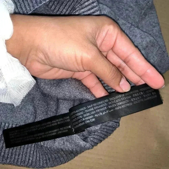 ZARA - WOMEN’S KNIT CROP HOODIE WITH BLING HOODIE STRAPS - SIZE SMALL - Picture 4 of 11